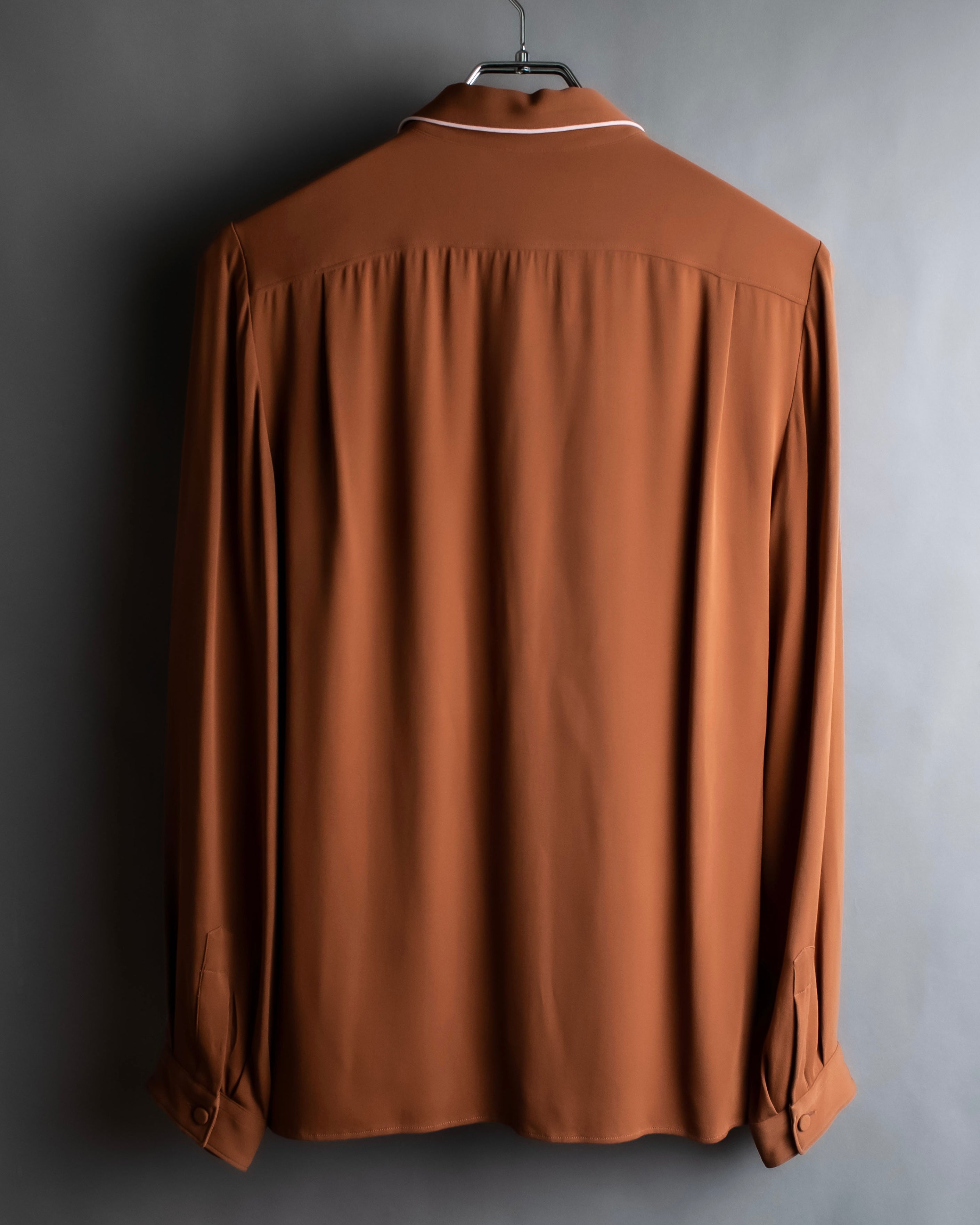"GUCCI" Piping design soft drape shirt