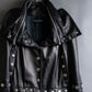 "Dolce & Gabbana" Silver stud design leather 2way coat