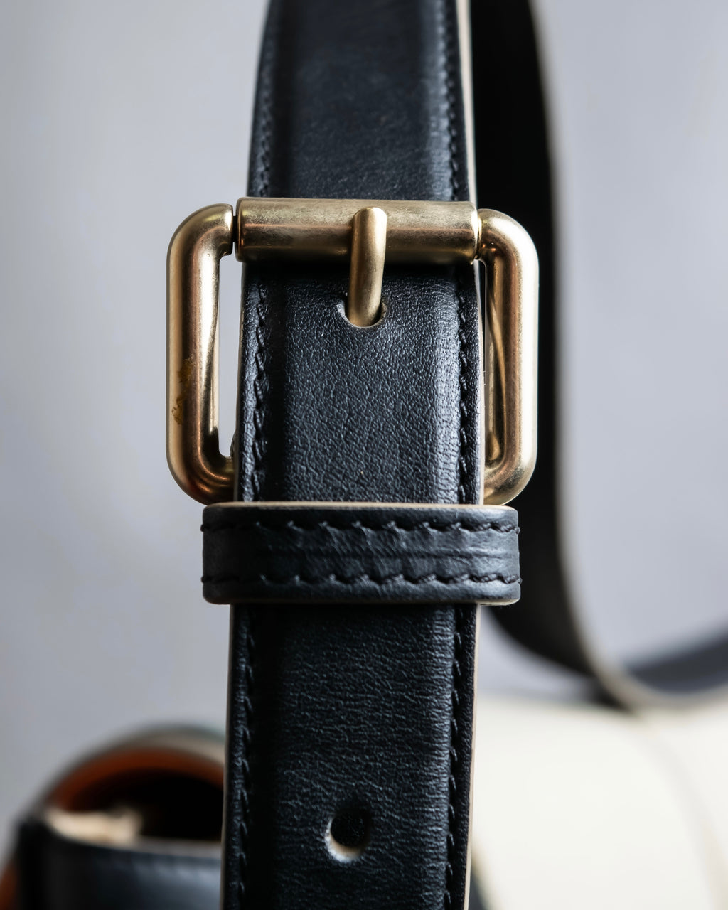 "Chloe" Leather &amp; canvas combination design chain crossbody bag