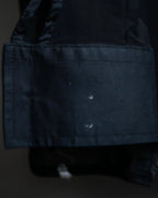 Vintage double zip ribbon flower design sheer jacket