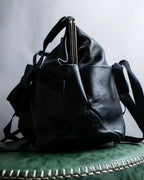 "MARNI" Side ribbon design rounded body leather bag