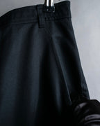 "COMME des GARCONS" Wool gabardine flare maxi length skirt