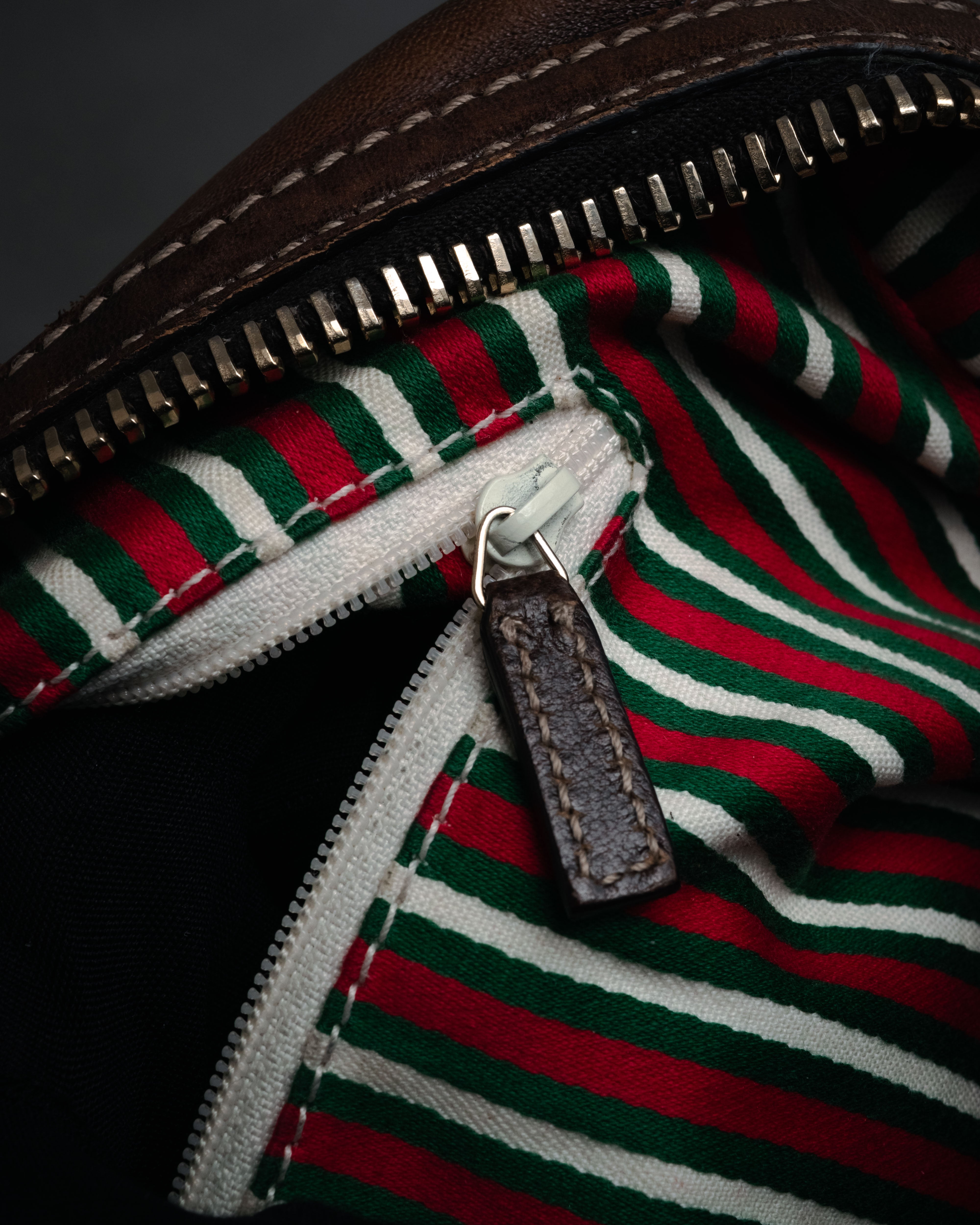 GUCCI (Gucci) - Leather Boston Bag - Dark Brown - 00s Archive