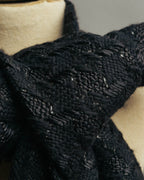-SPECIAL- “CHANEL” 05Spring black tweed fringe necktie