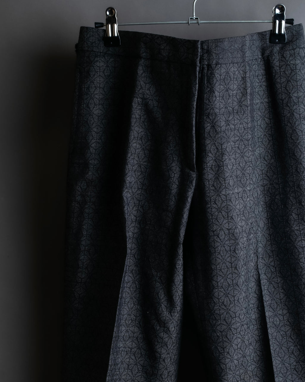 "Maison Martin Margiela" Geometric pattern high waist slim slacks