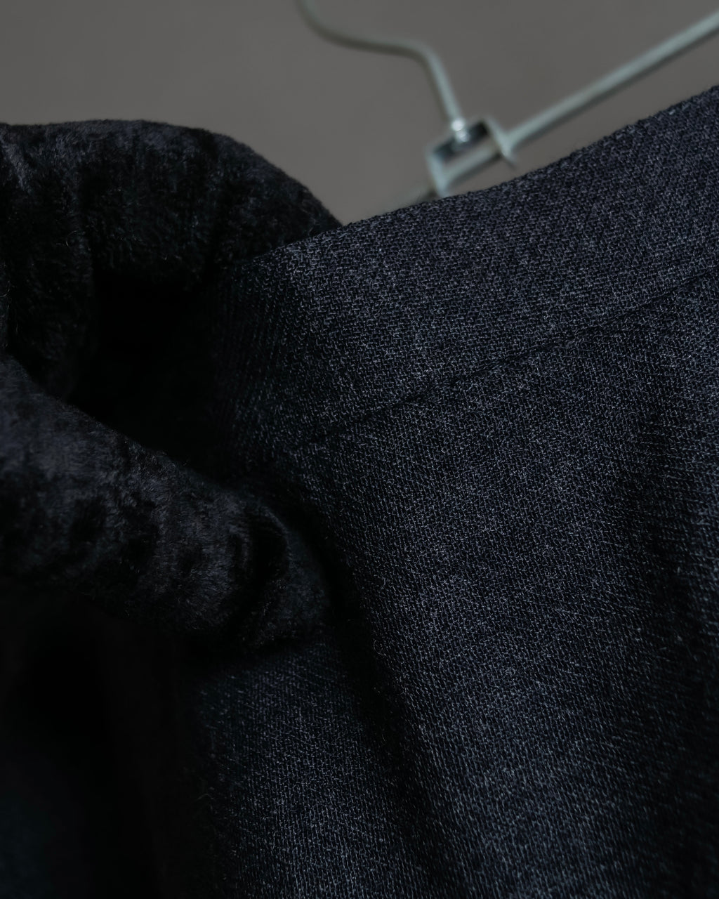 "Christian Dior" Front button design flare wool skirt