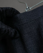 "Christian Dior" Front button design flare wool skirt