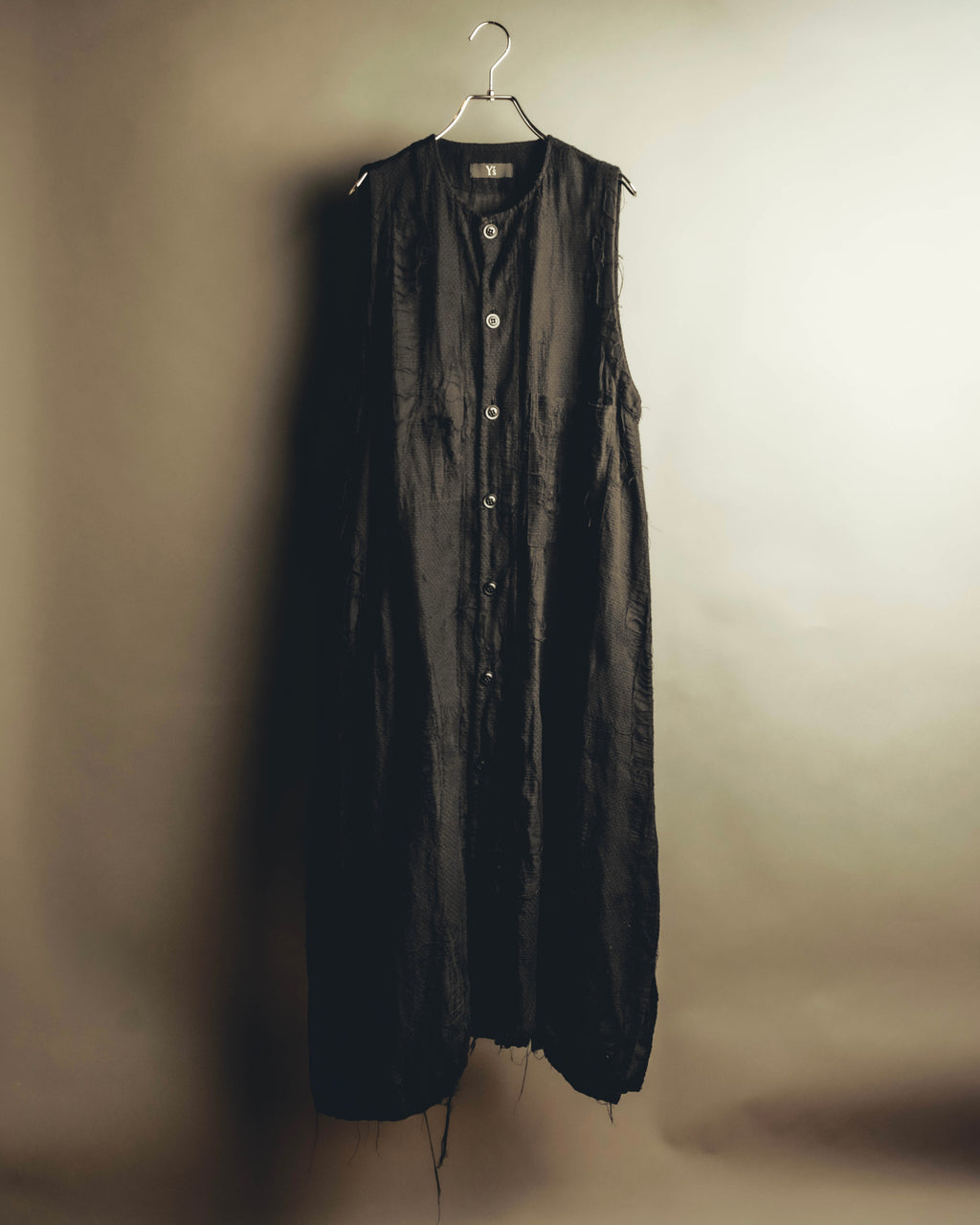 -SPECIAL- "Y's" 21SS Textured sleeveless long vest
