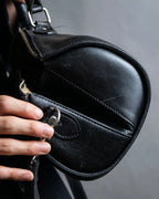 "JEAN PAUL GAULTIER" Tubular design leather 2way shoulder bag