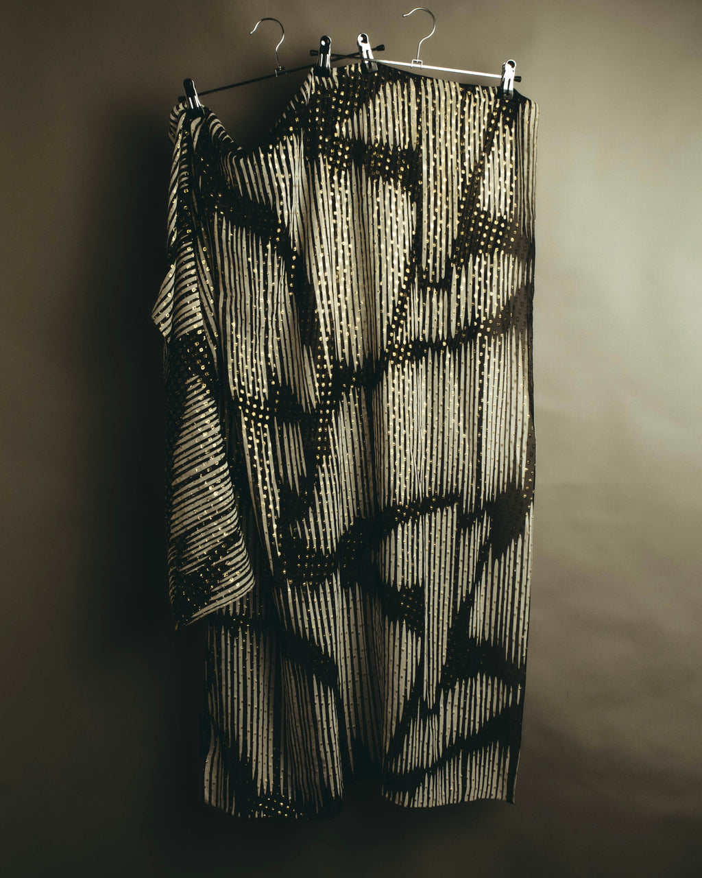 -SPECIAL- “GUCCI” 00’s-10’s Metallic printed sheer stole