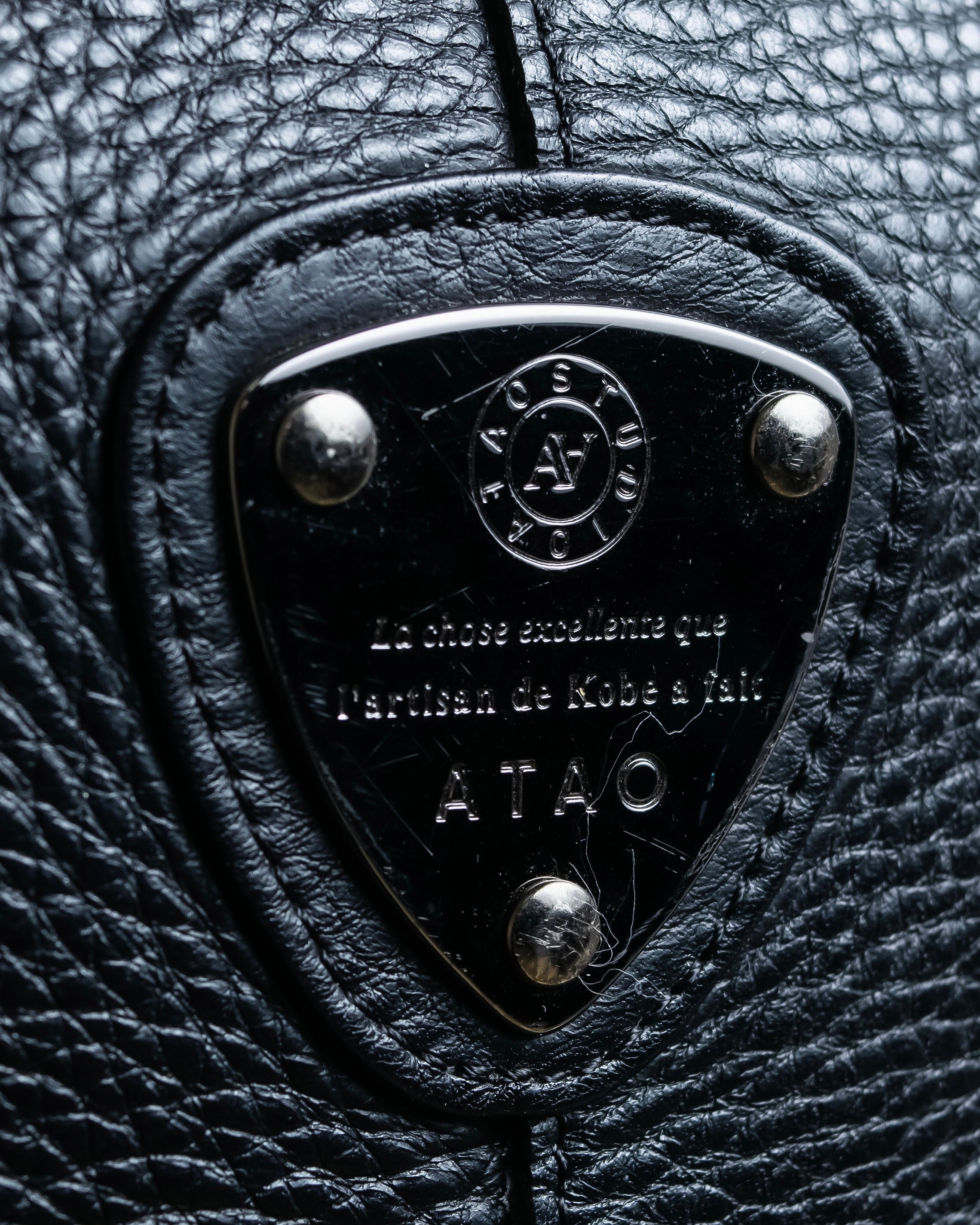 "ATAO" Gravity series grained leather 2way bag