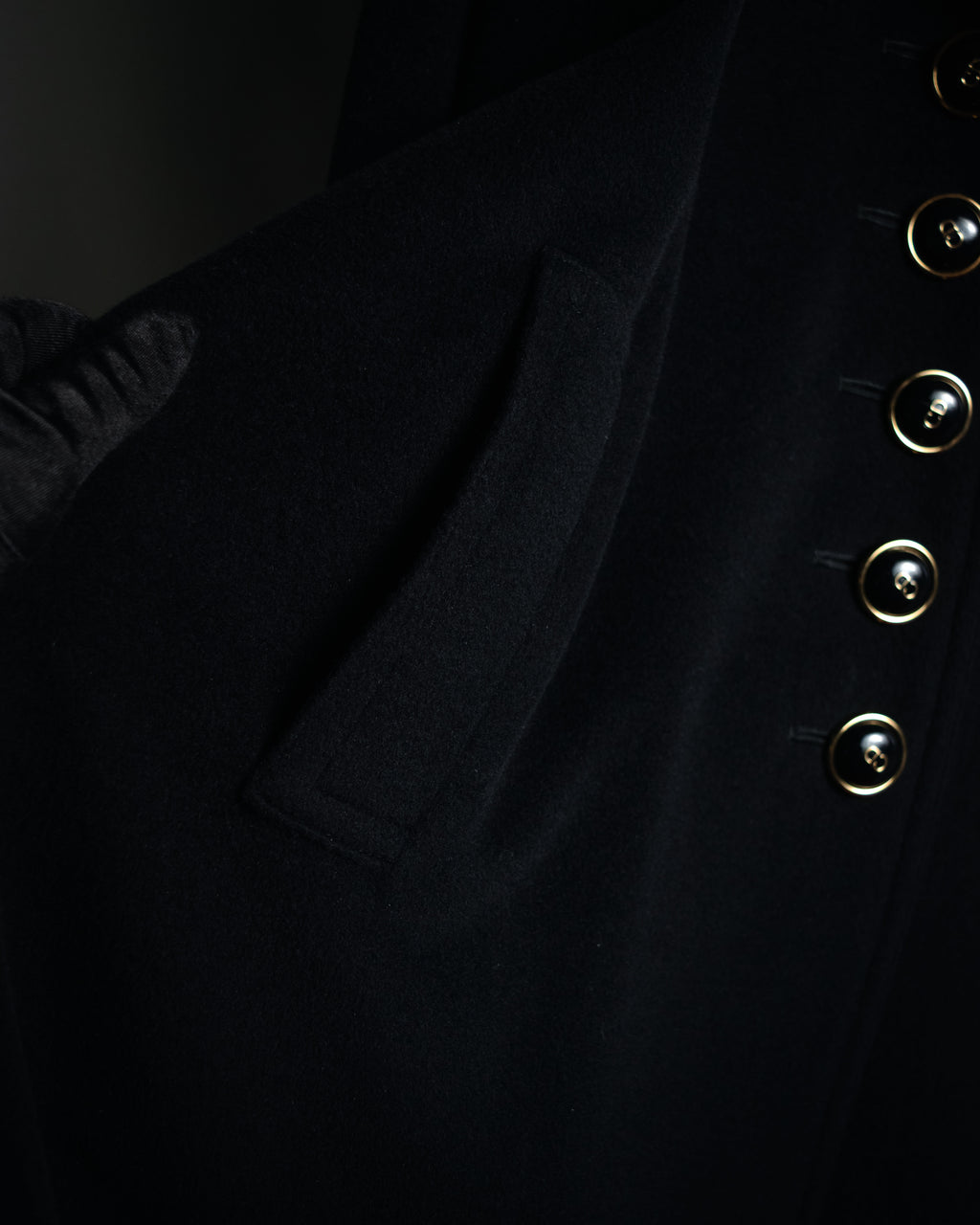 –SPECIAL– “Christian Dior” 80’s-90’s Angora blend sailor collar A-line coat