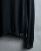 "Salvatore Ferragamo"Cotton x rayon summer knit shirt