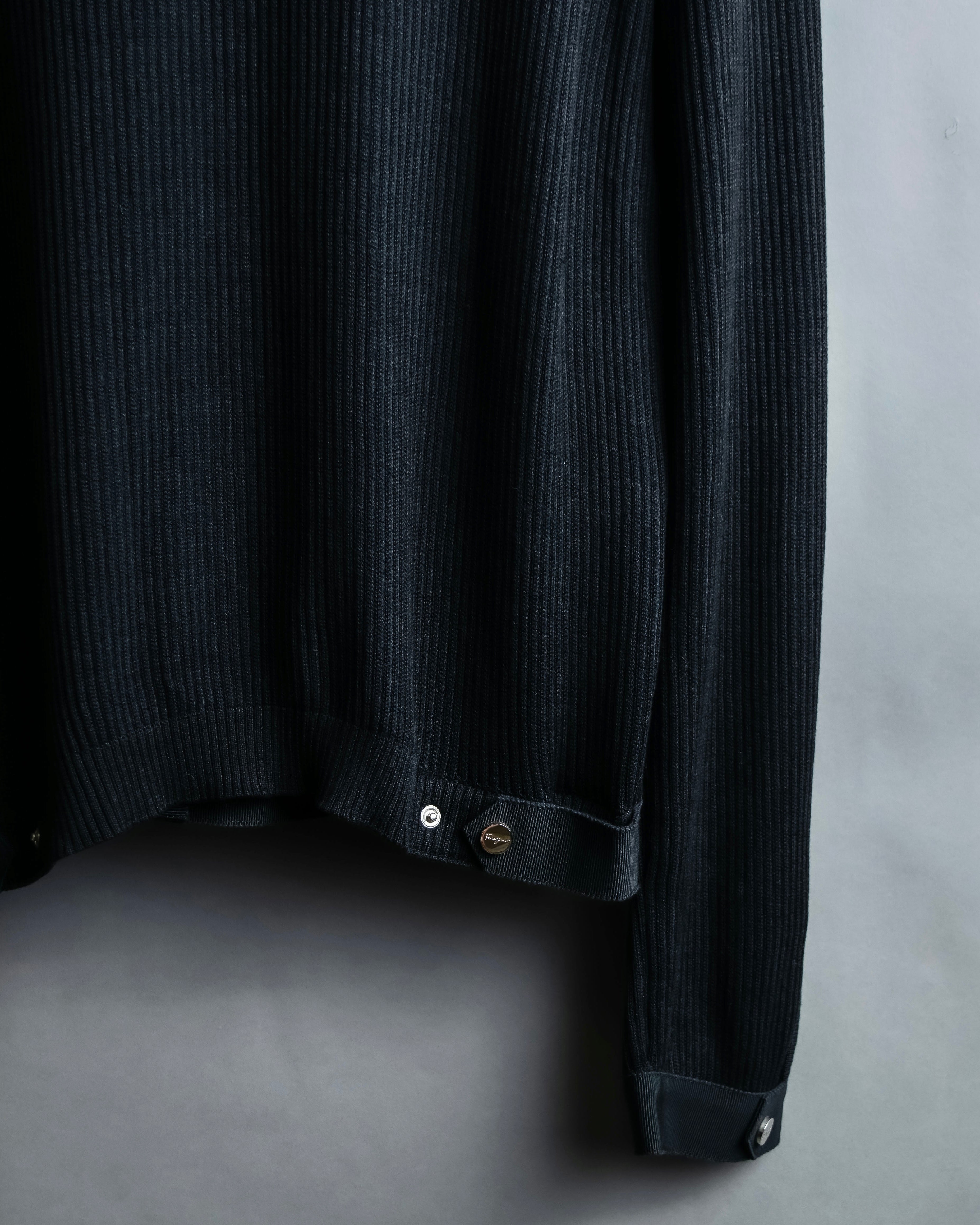 "Salvatore Ferragamo"Cotton x rayon summer knit shirt