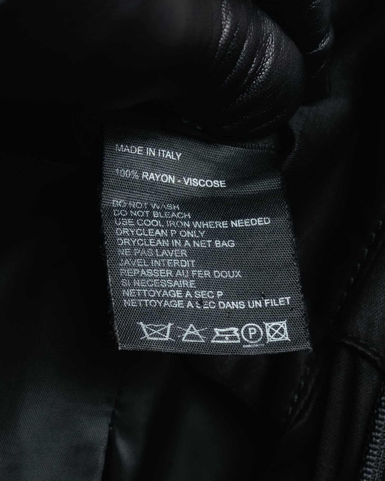 -SPECIAL- “ANN DEMEULEMEESTER” Pre-2012 asymmetric cropped satin biker jacket