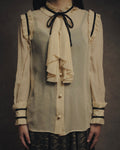 –SPECIAL– “GUCCI” 2017 Season Romantic silk frill bow blouse