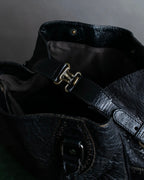 "FENDI" Ethnico grained leather hand bag