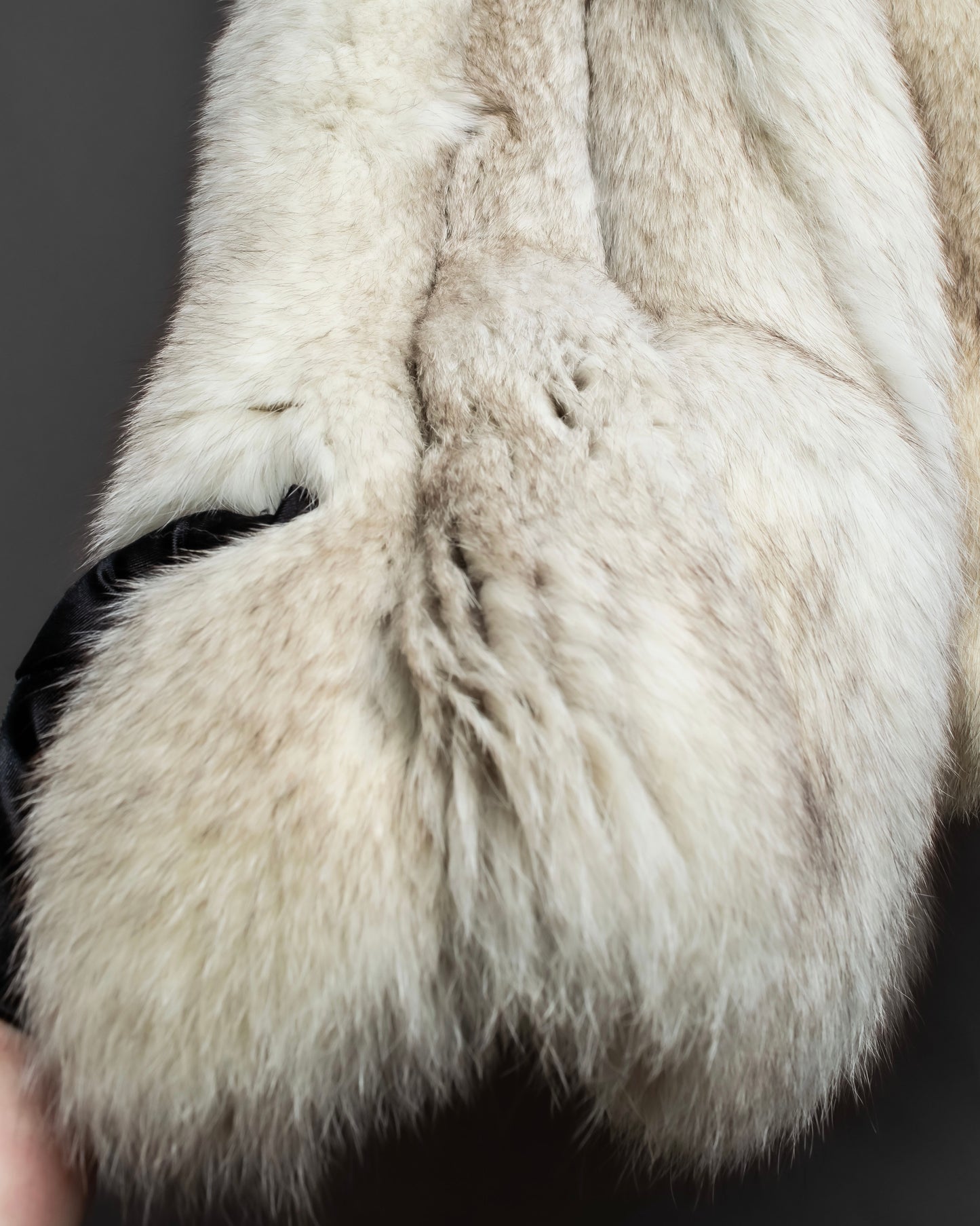 "WINDSOR" Fox fur 5 hooks gradient color jacket