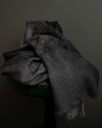 "CHANEL" Logo engraved design cashmere super large stole