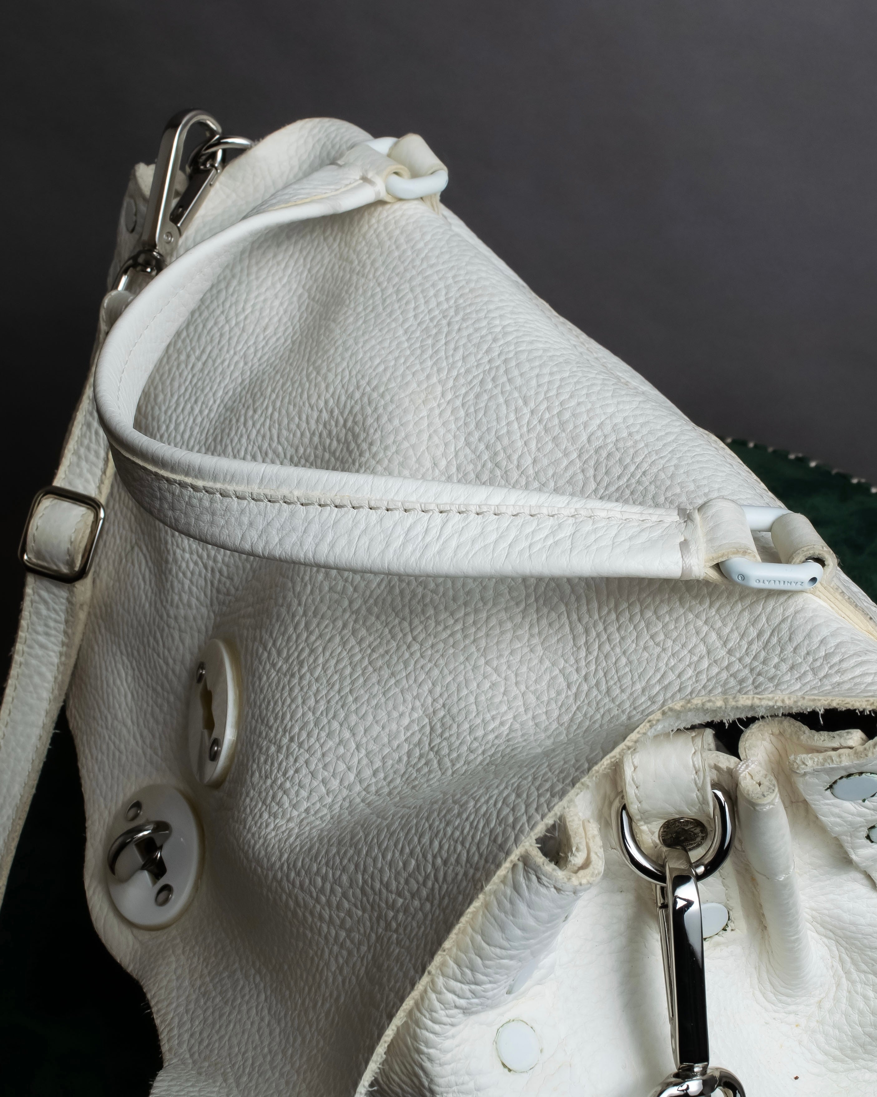 "ZANELLATO" Postina keyhole motif design 2-way leather bag