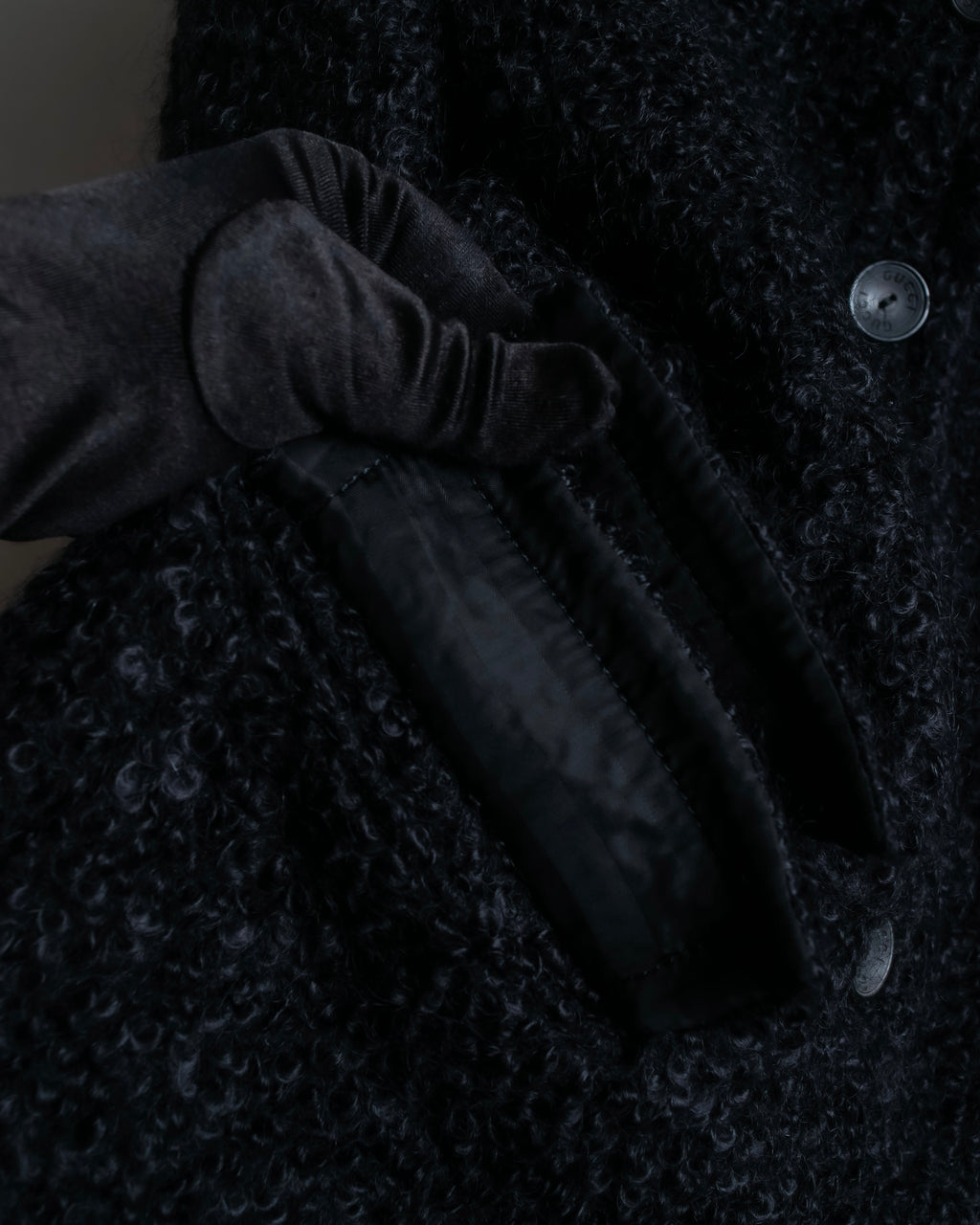 "GUCCI" Compact pattern bouclé wool jacket