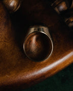 "Alexander McQueen" 10’s black stone signet ring