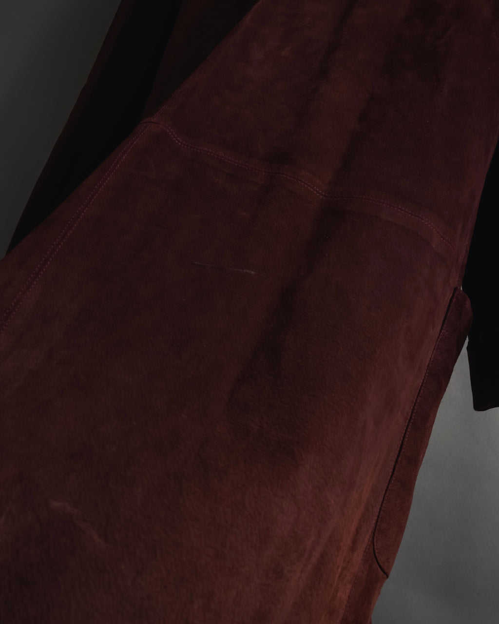 -SPECIAL- "GUCCI" 70’s Suede leather round collar coat