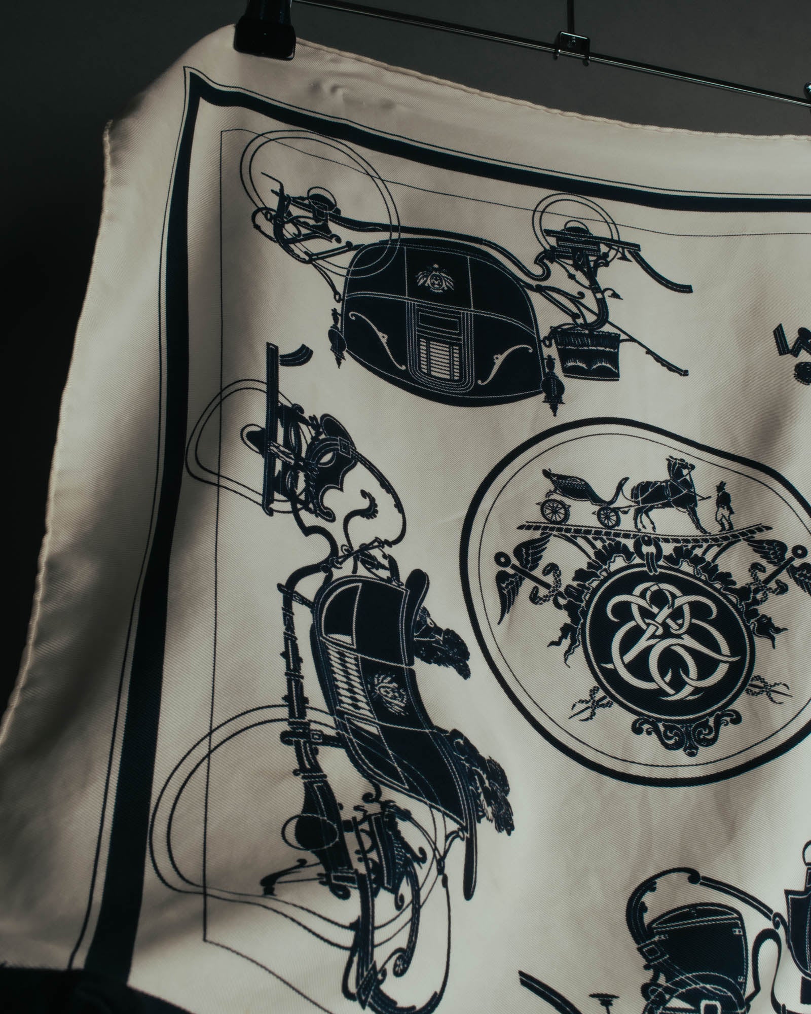 "Hermès" Classic ex libris silk scarf