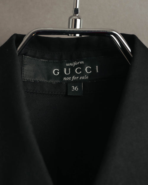 "GUCCI" 00's Black uniform long sleeve shirt