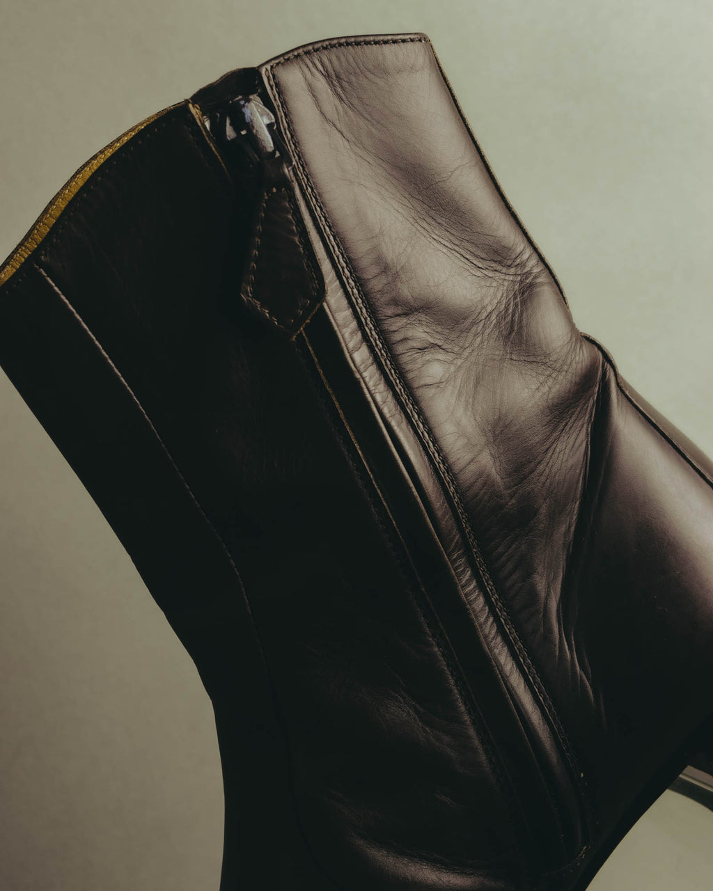 "Hermès" Minimal dark brown leather ankle boots