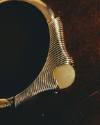 -SPECIAL- “BOTTEGA VENETA” 00’s-10’s Natural stone set ribbed sculptural cuff