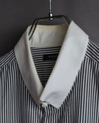 "BURBERRY" Pinstripe cleric design shirt