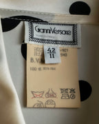 "GIANNI VERSACE" Irregular dot pattern silk shirt