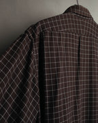 -SPECIAL- “HERMES” 90’s-00’s Windowpane checked sellier button shirt