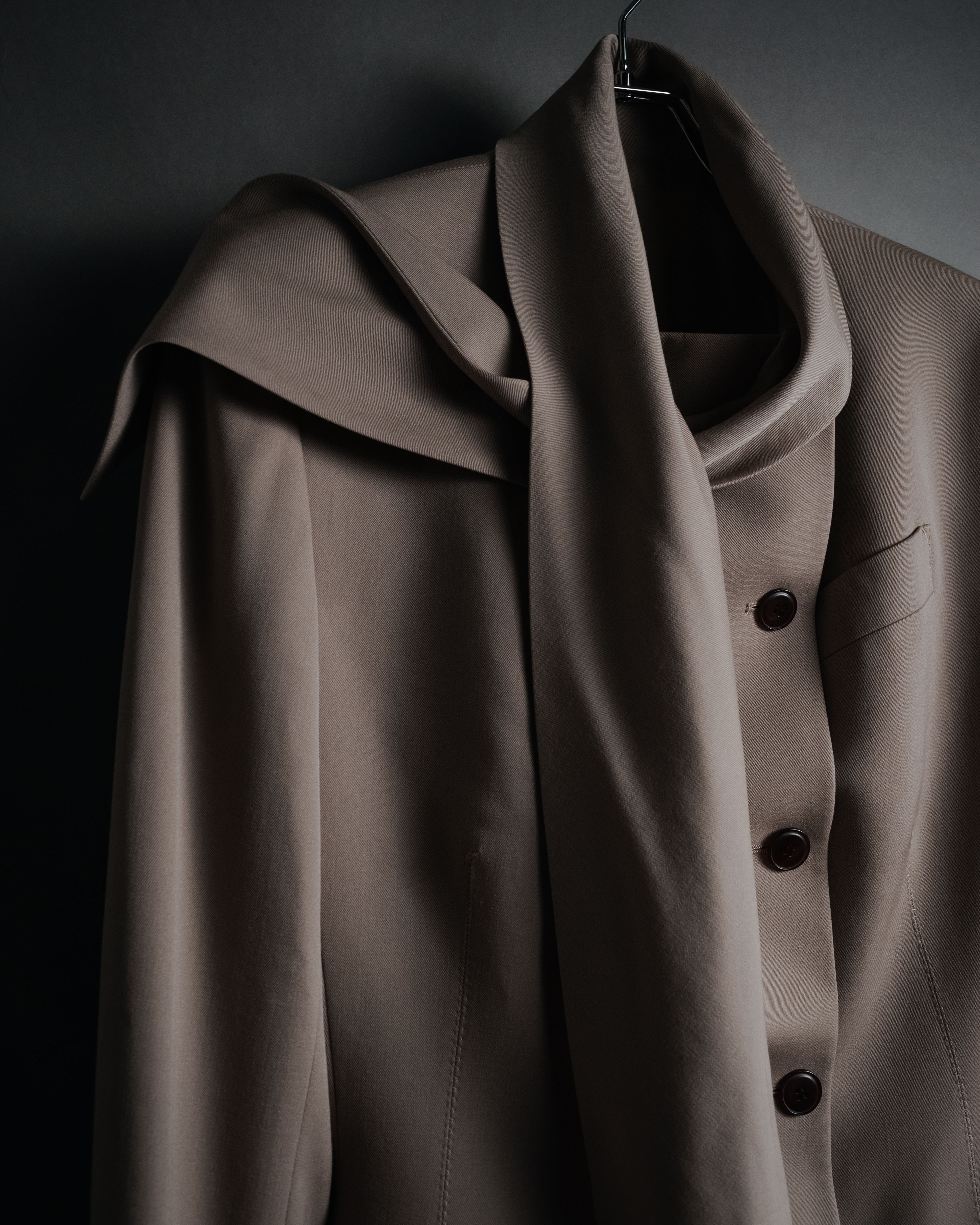 –SPECIAL– “Jean Paul GAULTIER FEMME” 90’s-00’s sculptural scarf collar tailored jacket