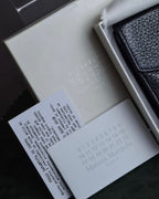 "MAISON MARGIELA" Grain texture leather snap wallet