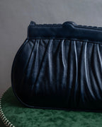 "VALENTINO" Gathered design rounded silhouette shoulder bag