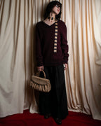 "COMME des GARCONS HOMME"
Regimental stripe square cut knit tie