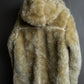 "DIESEL" Double zipper hooded long fur coat