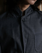 "COMME des GARCONS HOMME PLUS" 14SS modified lapel design striped jacket