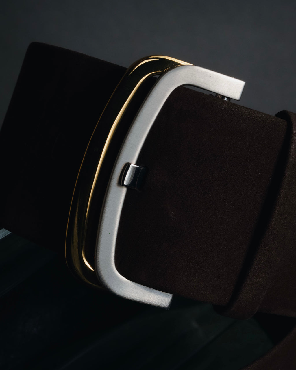 "Christian Dior" Late 80s-Early 90s suede and calf leather wide belt