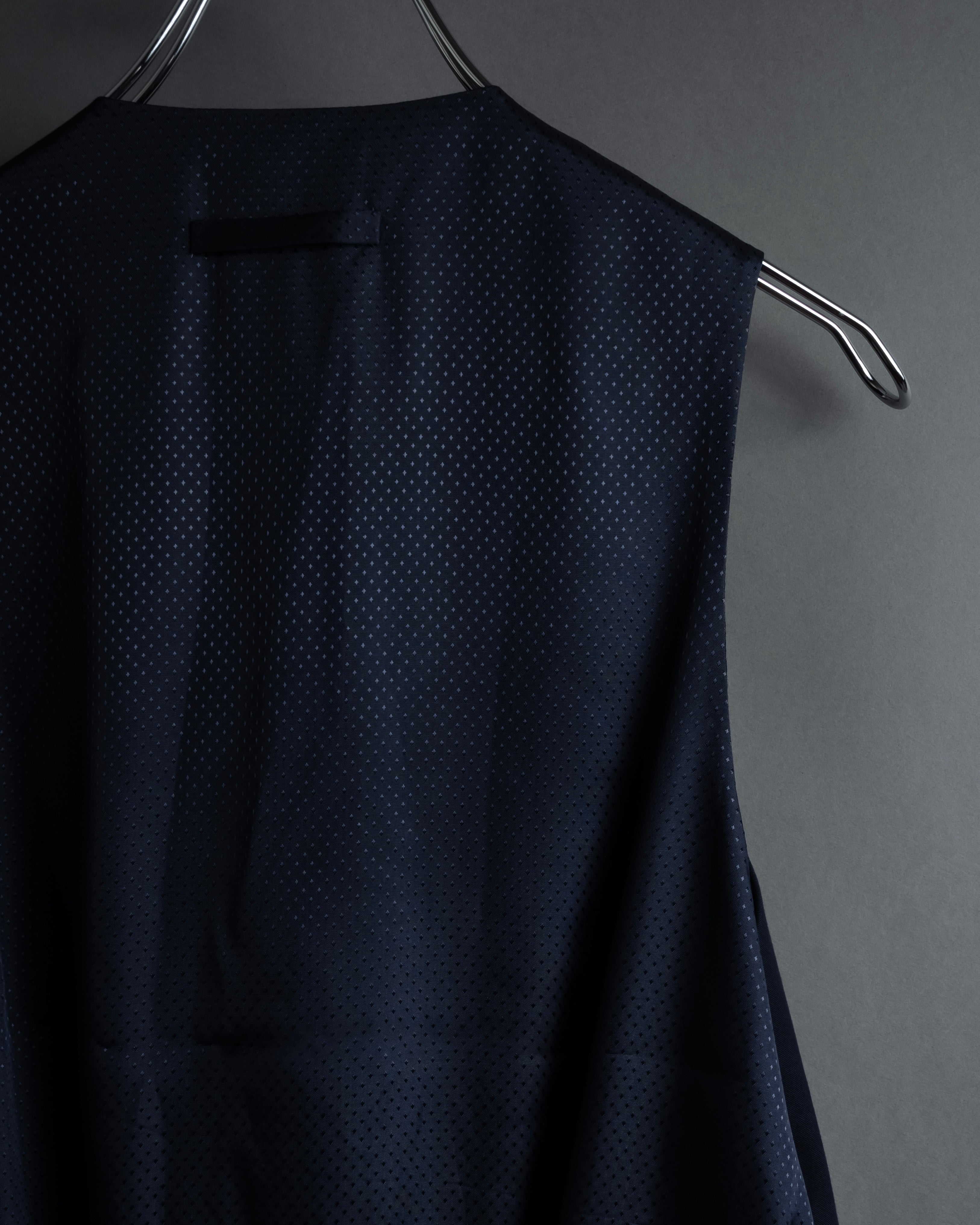 "JEAN PAUL GAULTIER" 90's Geometric lace design tailored vest