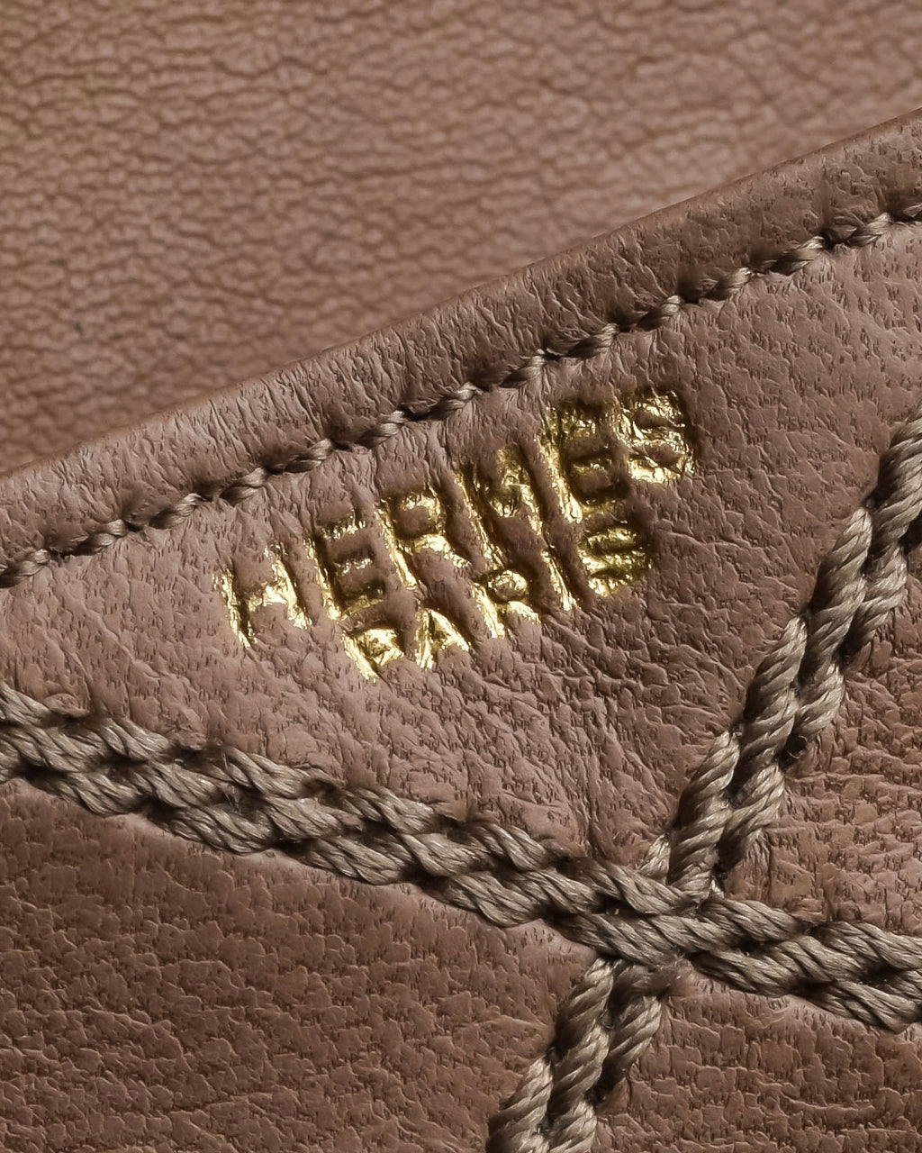 "HERMES" 70's Diamond stitched envelope leather bag