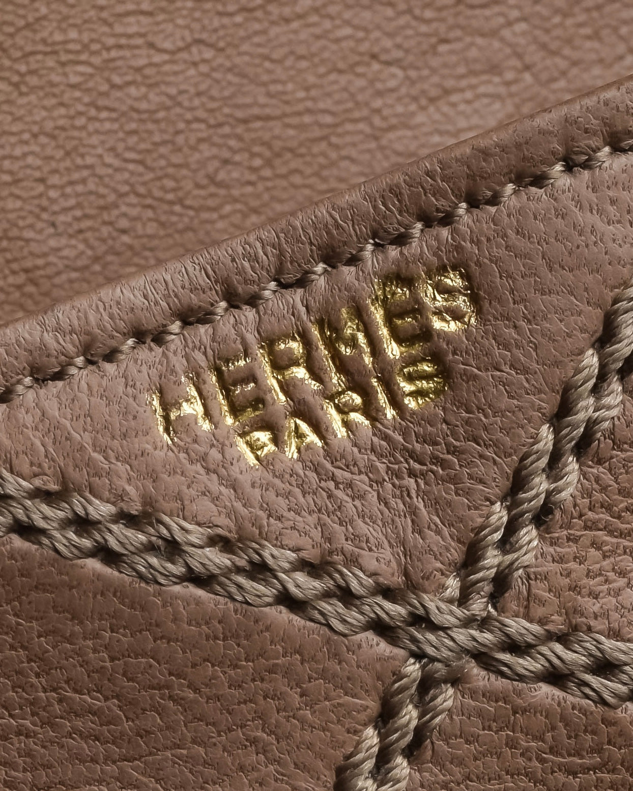 "HERMES" 70's Diamond stitched envelope leather bag