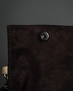 "MIU MIU" Belt strap design embossed leather hand bag