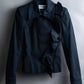 "YVES SAINT LAURENT rive gauchet " Asymmetrical frill design short blouson