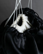 "YVES SAINT LAURENT" Silver parts design Muse toe leather bag