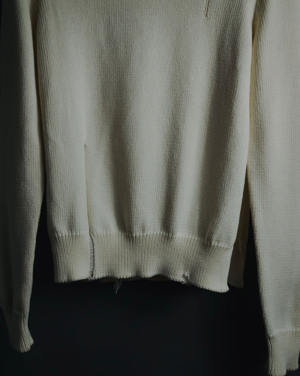 "Maison Margiela" 2022SS Destroyed rib-knit sweater
