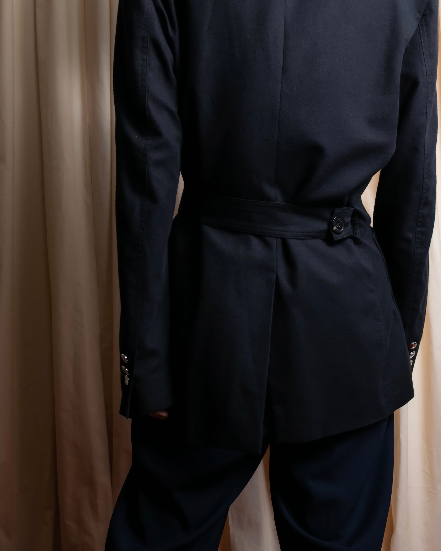 "BALMAIN" 22SS waist shape detail long tailored jacket