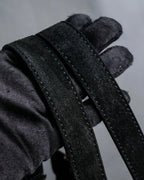 "CELINE" Horizontal form suede one-handle bag